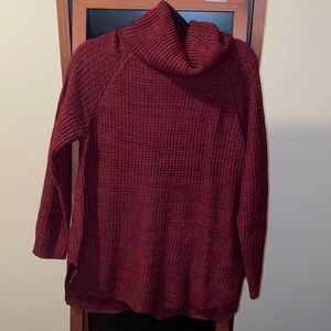 Burgundy knit sweater